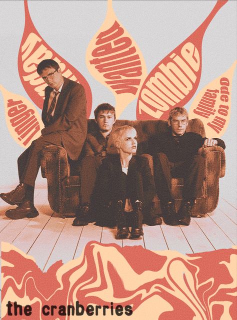 Indie Music Magazine Cover, Indie Rock Album Covers, The Cranberries Poster, Indie Band Posters, Indie Music Posters, Cranberries Poster, Indie Band Aesthetic, Indie Rock Aesthetic, Indie Rock Poster