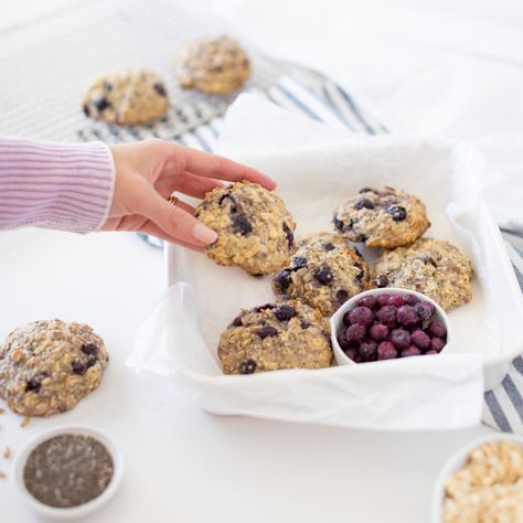 Blueberry Breakfast Cookies - Fraiche Table Fraiche Table Recipes, Blueberry Breakfast Cookies, Fraiche Living, Baby Recipe, Easy Pie Recipes, Blueberry Breakfast, Wholesome Snacks, Gourmet Cooking, Breakfast Cookies