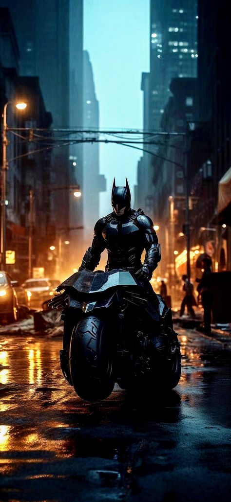 Batman Bike Wallpaper, Batman With His Bike, Batman Bike, Dc Wallpaper, Batman Girl, Batman Quotes, Batman Comic Wallpaper, Batman Armor, Dark Forest Aesthetic