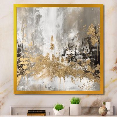 This beautiful "Modern Golden Abstract" Wrapped / Framed Canvas Art is printed using the highest quality fade-resistant ink on canvas. This Abstract Wall art is printed on premium quality cotton canvas, using the finest quality inks which will not fade over time. Each giclee print is stretched tightly over a 1-inch wood sub-frame for small-size prints or a 1.5-inch wood sub-frame for large-size prints ensuring the canvas is stretched and does not buckle. The canvas print is inserted into a woode Acrylic Wall Decor, Abstract Canvas Wall Art, Media Wall, Gold Picture Frames, Abstract Canvas Painting, Acrylic Wall Art, Framed Canvas Wall Art, Abstract Acrylic, Art Abstrait