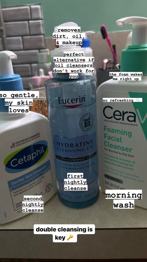 #skincare #cleanse #cetaphil #cerave #face Salicylic Acid Body Wash, Gentle Skin Cleanser, Facial Cleansers, Sensitive Skin Care, Oil Cleanser, Skin Cleanse, Cleansing Gel, Oil Control Products, Salicylic Acid