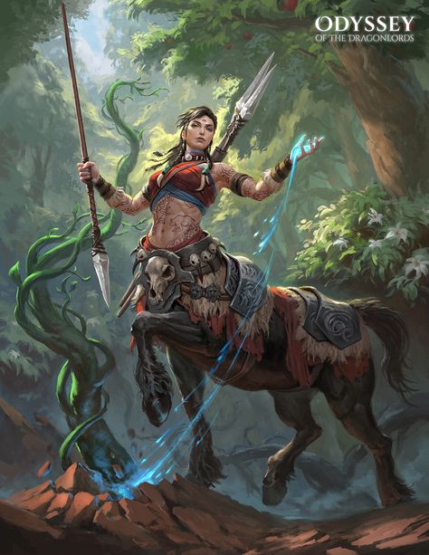 ArtStation - Female Centaur : Odyssey of Dragonlords, Agri Karuniawan Female Centaur, Dnd Art, Gandalf, Mythological Creatures, Fantasy Warrior, Arte Fantasy, Character Sheet, 판타지 아트, Fantasy Rpg