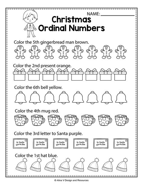 Prep 1 Worksheets, Math Year 1 Worksheets, Ordinal Number Worksheet Kindergarten, Fun Math Worksheets 1st Grade, Ordinal Numbers Worksheets For Grade 1, Ordinal Numbers Worksheets Kindergarten, Christmas 1st Grade, Christmas Math Worksheets Kindergarten, Ordinal Numbers Kindergarten