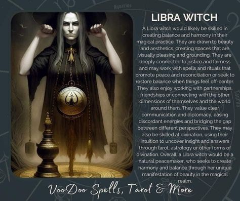 Libra Witch, Witch Astrology, Hedge Witchery, My Moon Sign, Male Witch, Sagittarius Moon, Traditional Witchcraft, Voodoo Spells, Astrology Libra