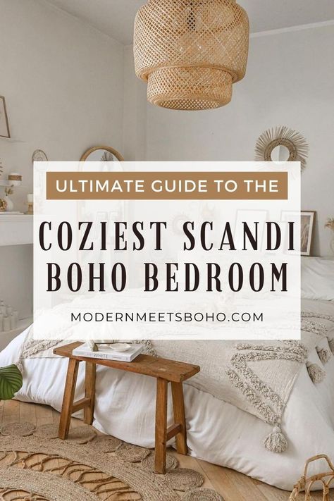 Boho Nordic Bedroom, Boho Scandinavian Bedroom, Boho Decor Diy Cheap, Modern Scandinavian Bedroom, Scandi Bedroom, Bohemian Decor Inspiration, Bohemian Bedroom Design, Boho Lighting, Boho Bedroom Ideas