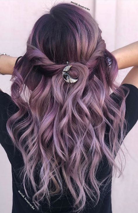 A women's lifestyle destination dedicated to style, entertainment, love, and living beautifully. Lavender Hair Colors, Lavender Hair, Hairstyle Tutorial, Short Wedding Hair, Mid Length Hair, Hair Color For Black Hair, Styling Ideas, Hair Color Ideas, Medium Hair