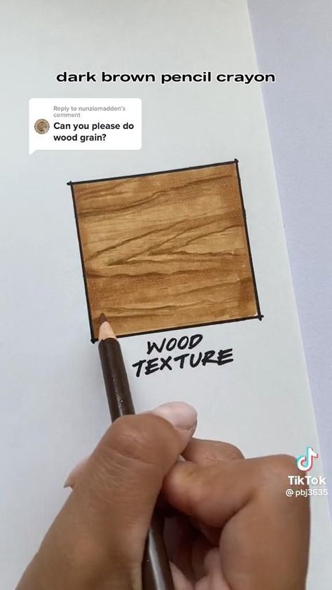 Textures Drawing Tutorial, Wood Grain Texture Drawing, Copic Marker Art Aesthetic, Wood Texture Colored Pencil, Sketch Book Ideas Marker, Wood Drawing Tutorial, Rendering With Markers, Wood Rendering Marker, How To Alcohol Markers