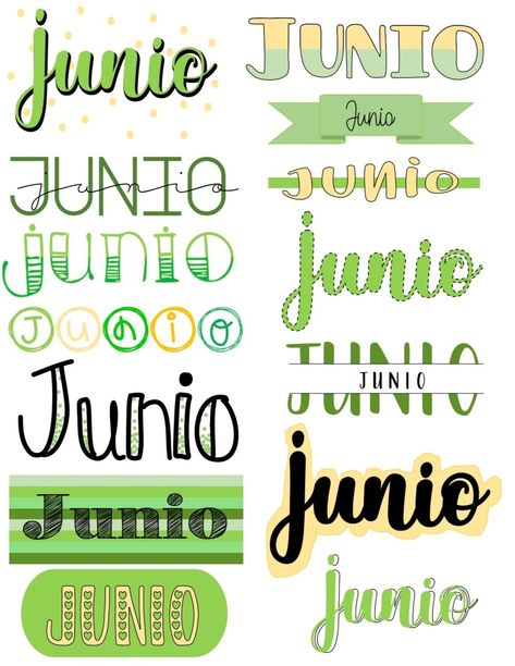 Ya empezamos el mes de Junio, titulos en Word... Aesthetic Notes Title, Letras Cool, Girly Graphics, Planner Lettering, Bullet Journal Font, Sticker Design Inspiration, Journal Fonts, School Creative, Notebook Art