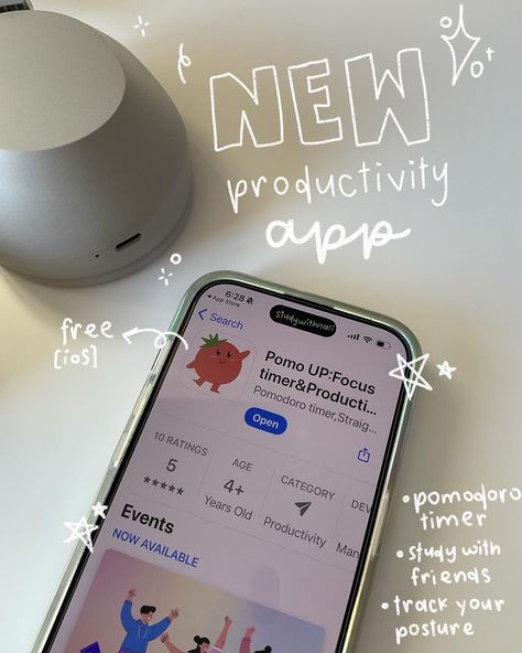 If you have bad posture, this app is for you 📱🦐 I recently discovered this app, and I think it’s new but cool! *not sponsored* Pomo UP is a productivity app with a Pomodoro timer. You can also invite or join your friends! It also supports posture tracking, and you’ll be reminded to fix your posture  🦐 You need any generation of AirPods or Beats Fit Pro for posture tracking 🎧 This app is iOS only 🥲but FocusPomo is similar and it’s on Android!! 💭 who else has bad posture? 🦐 Study Motivation Apps, Apps For Friends, Apps You Need, Aesthetic Apps Games, Beats Fit Pro, Reminder App, Pomodoro Timer, Fix Your Posture, Ipad Essentials