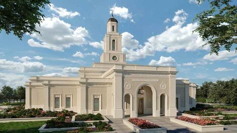 Syracuse Utah Temple location announced; renderings released for temples in Arkansas, Texas | LDS Living Lds Temple Pictures, Angel Moroni, Cody Wyoming, Bentonville Arkansas, Utah Temples, Temple Pictures, Exterior Rendering, Lds Temple, Mormon Temple