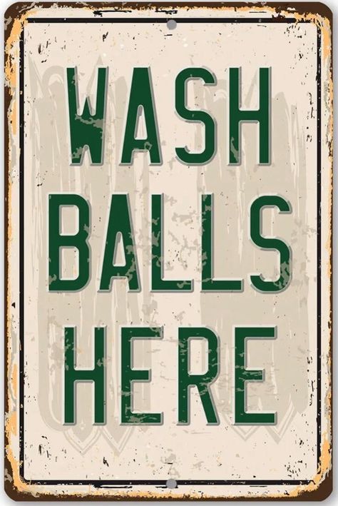 Metal Plate Sign Warning Restroom Wash Balls Here Wall Home Decor Vintage Golf | eBay Golf Nursery, Vintage Sports Decor, Golf Wall Decor, Golf Room, Balloon Logo, Golf Decor, Sign Man, Wall Home Decor, Vintage Golf