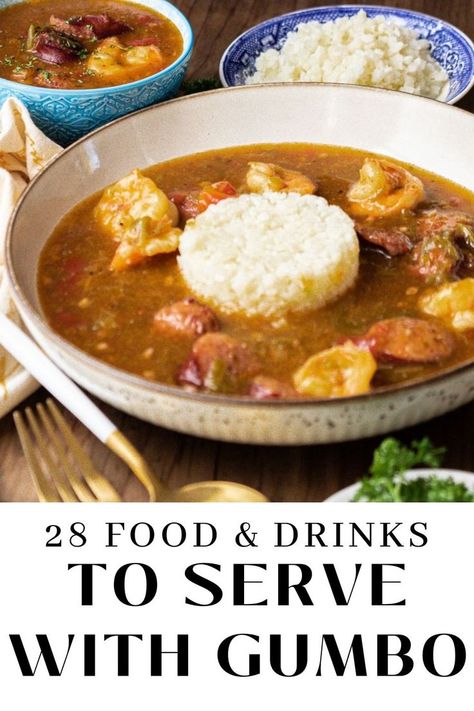 We've compiled a list of delicious foods and drinks of what to serve with gumbo. Without sacrificing flavor, we’re sharing all the delicious side dishes to serve with this much Loved-Louisiana dish (okra meat stew). Super Bowl Dinner, Dinner Sides Recipes, Louisiana Dishes, Meat Stew, Delicious Side Dishes, Gumbo Soup, Seafood Gumbo, Haitian Food Recipes, Foods And Drinks