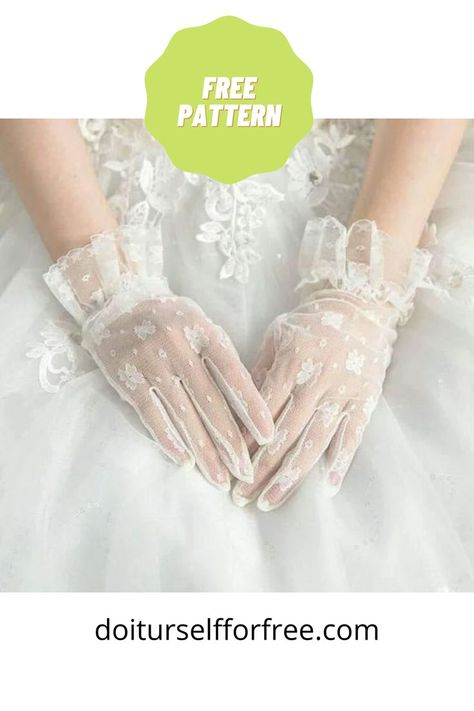 Glove Sewing Patterns Free, Glove Pattern Sewing, Gloves Pattern Sewing, Gloves Sewing Pattern, Gloves Sewing, Diy Gloves, Opera Stage, Tulle Gloves, Easter Costume