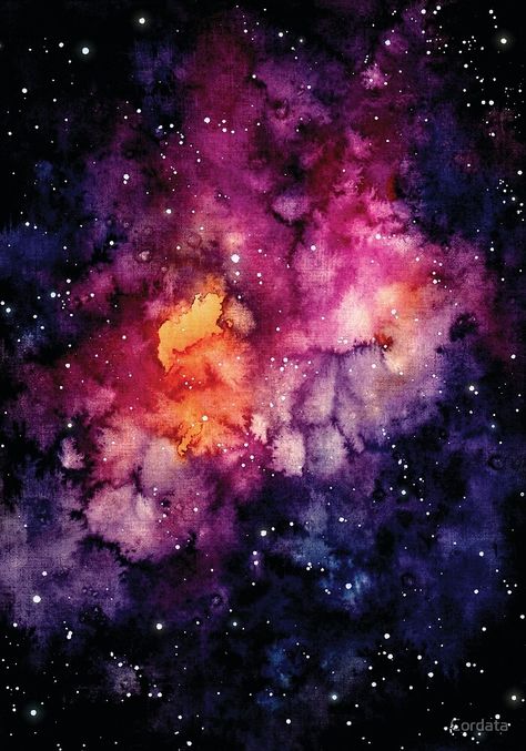 Nebula Watercolor Painting, Watercolour Space Painting, Watercolor Art Space, Watercolor Nebula, Space Reference, Galaxy Ideas, Celestial Painting, Pink Nebula, Space Paintings