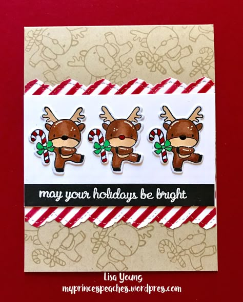 Holiday Cards 2017: Mama Elephant Jingle All the Way Reindeer Stamps and Dies – My Princess-Peaches Card Designs Mama Elephant Cards, Christmas Tree Gift Tags, Mama Elephant Stamps, Reindeer Card, Hampton Art, Hanukkah Cards, Desert Storm, Mama Elephant, Design Card