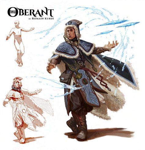 ArtStation - Oberant Water Mage, Romain Kurdi The Art Of Avatar The Way Of Water, Water Mage Character Design, Mage Pose, Flame Character, Water Mage, Frost Mage, Concept Portfolio, Avatar Legends, Fantasy Inspo