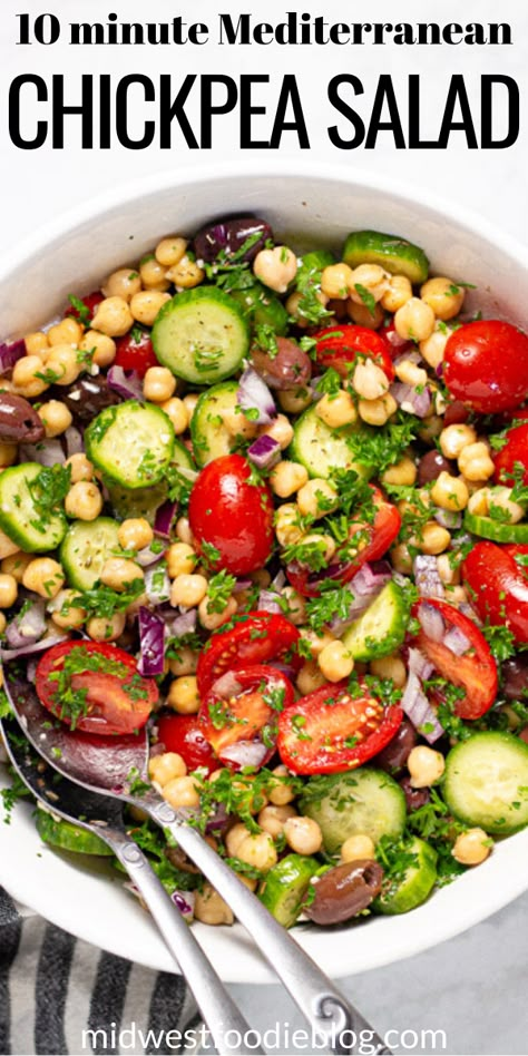 Tomato Garbanzo Bean Salad, Garbanzo Bean Salad Healthy, Cucumber Garbanzo Bean Salad, Tomatoe Cucumber Salad, Salad With Garbanzo Beans, Garbanzo Salad, Garbanzo Bean Salad, Salad With Feta Cheese, Garbanzo Beans Salad