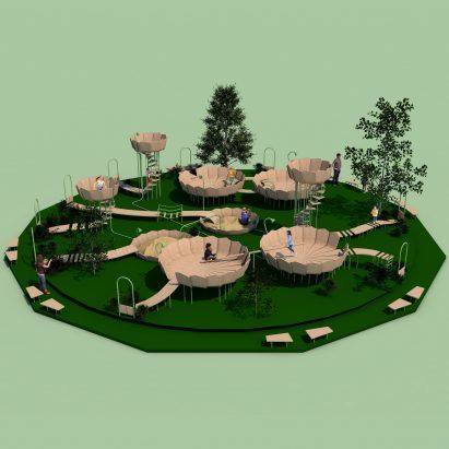 Giant Water Lily, Nendo Design, Googley Eyes, Studio Build, Public Space Design, Street House, Creative Challenge, Playground Equipment, Water Lilies