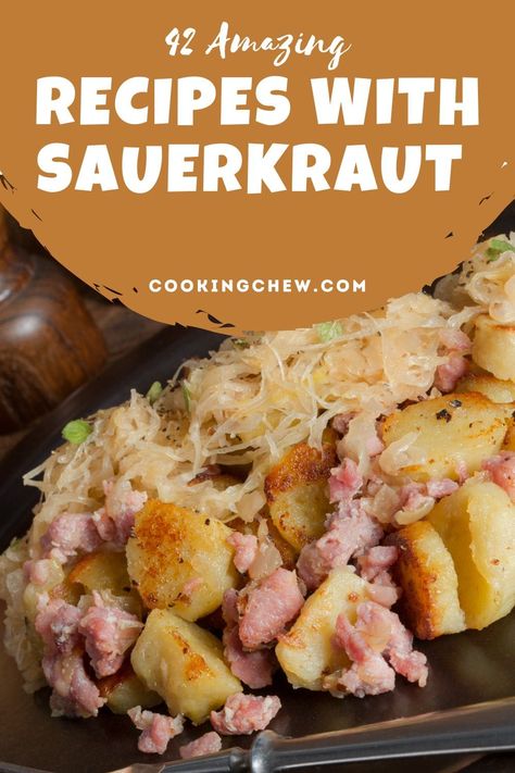 This compilation features amazing recipes with sauerkraut, from savory entrees like burgers and casseroles to sweet treats like cakes and cookies. Sauerkraut Hashbrown Casserole, Things To Eat With Sauerkraut, Recipes Using Sourkrout, Ham And Sauerkraut Recipe, Saurkraut And Ham Recipes, Quick Sauerkraut Recipes, Recipes With Sauerkraut Dinners, What Goes With Sauerkraut, Saurkraut Recipes With Potatoes