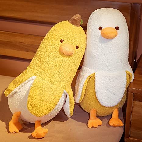 Amazon.com: PEACHCAT Banana Duck Plush Toy Cute Plushie Hugging Plush Pillow Duck Stuffed Animal for Girls and Boys White 19.7" : Everything Else Banana Duck, Duck Stuffed Animal, Cozy Gift, Sleep Pillow, Cute Room Decor, Plush Pillow, Animal Dolls, 귀여운 동물, Soft Toy