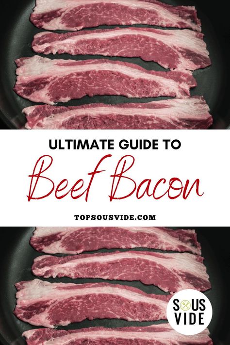 How To Make Beef Bacon, Beef Bacon Recipes, Sous Vide Bacon, Diy Bacon, Bacon Wrapped Beef, Carnivore Ideas, Curing Bacon, Irish Bacon, Canned Bacon