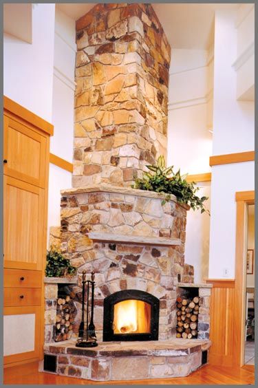 Temp-Cast masonry heaters, masonry stoves and masonry heaters with bake ovens Cast Fireplace, Masonry Heater, Interlocking Pavers, Masonry Construction, Cabin Fireplace, Masonry Fireplace, Wood Stove Fireplace, Rock Fireplaces, Brick Masonry