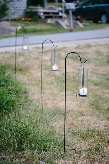 Photo by Summer Street Photography.  Acadia Lanterns provided by Take Off Events. Blacksmith Art, Garden Lanterns, Summer Street, Iron Lighting, Iron Furniture, Hanging Garden, Elegant Home Decor, Outdoor Living Areas, Mini Garden