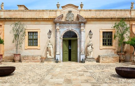 Step Inside Jacques Garcia's Monastery Turned Country House | Architectural Digest Rococo Chair, Hotel Costes, Roman House, Marble Tub, Greek Villas, Greek Temple, Carlo Scarpa, White Lotus, Catania