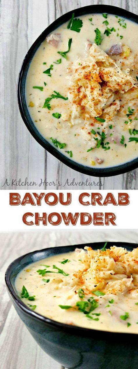 Cajun Party, Crab Chowder, Cajun Spices, Chowder Soup, Seafood Soup, Crab Recipes, Soup And Stew, Seafood Pasta, Chowder Recipes