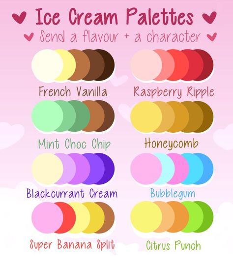 Pretty Color Combos, Drawing Color Palette, Ice Cream Palette, Good Color Combos, Cream Palette, Arte Doodle, 귀여운 음식 그림, Hiasan Bilik Tidur, Color Palette Challenge