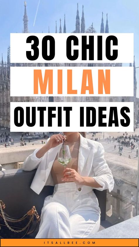 Discover the perfect outfits for every occasion in Milan! From chic daywear to sophisticated evening looks, explore stylish ensembles ideal for shopping, brunching, exploring, and more. Stay fashionable and comfortable while soaking in Milan's vibrant culture and iconic landmarks. Milan Outfits, Milan Street Style, Milan Street Styles, Milan Street Style Summer, Milan Fashion Weeks, Summer Outfit, Outfit Ideas, Italy Outfit, Italy Aesthetic, Milan Packing List, What To Wear In Milan Milan Photo Ideas, Milan Outfits Summer, Milan Italy Outfit, Milan Italy Aesthetic, Small Black Crossbody Bag, Milan Outfits, Tourist Outfit, Beige Handbags, European Travel Tips