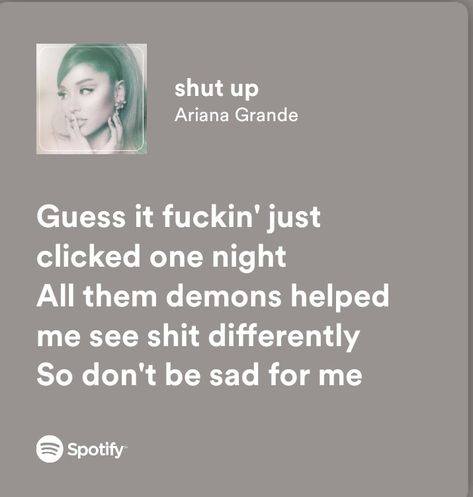 Ariana Grande Handwriting, Shut Up Ariana Grande, Ariana Lyrics, Caption Lyrics, Ariana Grande Lyrics, Aesthetic Lyrics, Lyrics To Live By, Cher Horowitz, Just Let It Go