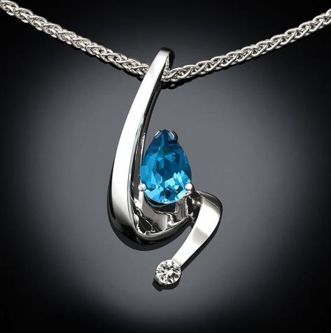 Swiss Blue Topaz and White Sapphire Necklace - Argentium Silver - 3380 - Argentium Chain Included A contemporary, yet timeless design by award winning designer, David Worcester. ( IMPORTANT - PLEASE READ 1. AND 2 BELOW ) 1.) INCLUDED IN THE PRICE IS AN ARGENTIUM SILVER CHAIN APPROPRIATE FOR THE Jewellery Hangers, Swiss Blue Topaz Necklace, White Sapphire Necklace, Alexandrite Necklace, Yucca Valley, Blue Sapphire Pendant, Blue Sapphire Necklace, Fine Gold Jewelry, Necklace Organizer