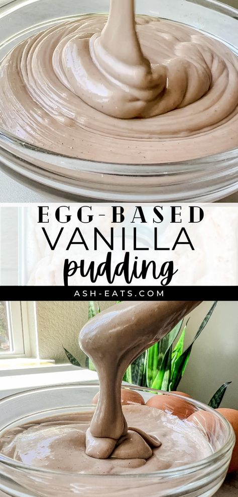 This vanilla pudding is made using soft-boiled eggs and raw heavy cream, sweetened with date syrup, and flavored with vanilla, cinnamon, and sea salt. Have you ever had egg-based pudding? After refrigeration, it tastes just like standard pudding! This vanilla is nutrient-dense and animal-based. #eggbasedpudding #vanillapudding Egg Pudding Recipe, Raw Cream, Egg Pudding, Raw Dairy, Vanilla Pudding Recipes, Dairy Recipes, Date Syrup, Animal Based, Healthy Nuts