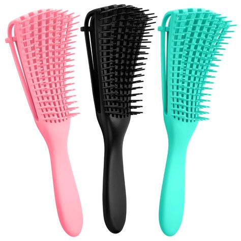 PRICES MAY VARY. Easy detangling:The curl brush is a professional solution to the problems of hair tangling and pulling. If you have 3a to 4c super curly African American hair, this brush is sure to help you deal with breakage and hair loss Suitable for all hair types: This hair brush can be used on curly hair, wavy hair, thick hair, fine hair, long hair, short hair, natural hair, dry hair and wet hair. Suitable for men, women and children to use the brush for curly hair Detangler brush:There is Curly Hair Supplies, Hairbrush For Curly Hair, Good Hair Products For Curly Hair, Pattern Hair Products, Curly Hair Detangler, Fine Hair Long, Curly Hair Brushes, Smooth Curly Hair, Detangle Curly Hair