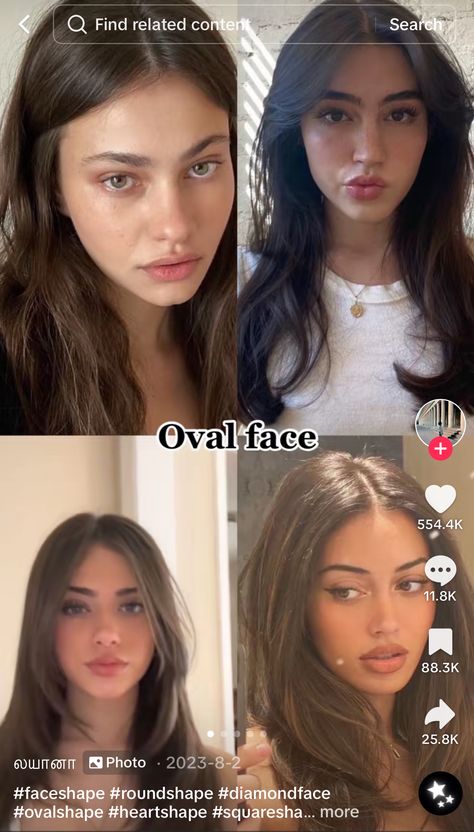 Hairstyle For Oval Face Girl, Oval Shaped Face Makeup, Oval Makeup Face Shapes, Makeup For Oval Face Shape, Best Haircut For Oval Face, Oval Face Shape Hairstyles, Angelic Makeup, Oval Shaped Face, Oval Shape Face