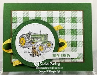 Heartland Stampin Up Cards, Tractor Cards, Cards For Men Handmade, Masculine Christmas, Grunge Cards, Farm Cards, John Deere Birthday, Tractor Idea, Man Cards