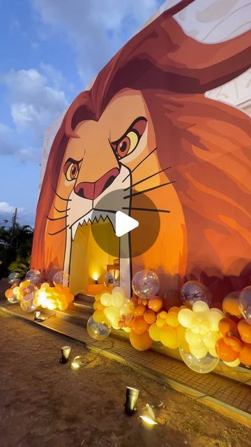 Lion King Decorations, Lion King Birthday, Mandap Decor, King Birthday, Roi Lion, South Indian Weddings, Engagement Decorations, Indian Wedding Decorations, The Lion King