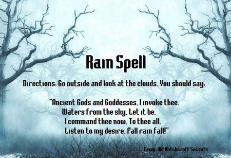 Rain Spell Rain Spell, Money Spiritual, Intention Ritual, Water Spells, Curse Removal, Charmed Book Of Shadows, Cleansing Ritual, Spells For Beginners, Easy Spells