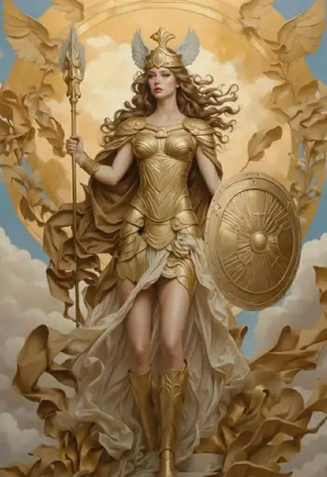 Mythology Greek Goddess Pictures, Rhea Greek Mythology Art, Athena Concept Art, Athena Artwork, Greek Goddess Warrior, Athena Goddess Art, Greek Mythology Hera, Greek Mythology Zeus, Greek Mythology Athena