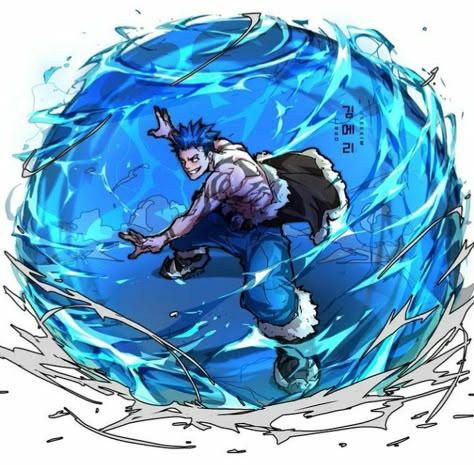 Water Power Reference, Anime Water Character, Minecraft Bastion Ideas, Anime Water Power, Water Bender Oc Male, Water Powers Drawing, Water Swordsman, Elemental Character Design, Water Sorcerer