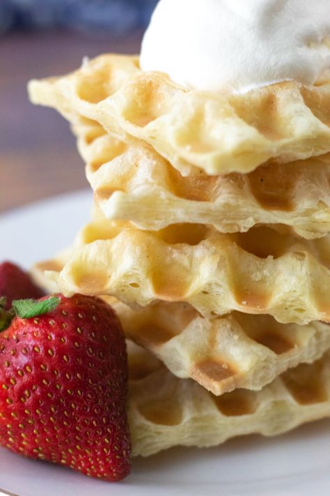 Simple Puff Pastry Waffles - CelebrateNational Waffle Day with these crisp deicious treats! Puff Pastry Waffles, Waffle Day, Waffles Easy, Waffle Maker, Breakfast Treats, The Talk, Nut Butter, Puff Pastry, Lunches And Dinners