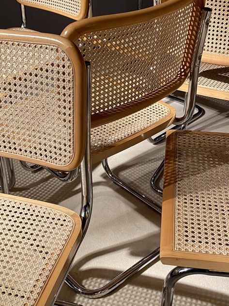 Knoll Cesca Chair, Cesca Chair Dining Room, Style Sourcebook, Breuer Chair, Cesca Chair, Diner Table, Bauhaus Chair, Rattan Dining Chairs, Dining Chair Design