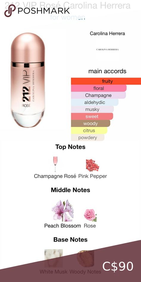 (basically NEW) Carolina Herrera 212 VIP Rose EDP Carolina Herrera Perfume 212, Perfume 212 Vip, Carolina Herrera Perfume, Perfume 212, Carolina Herrera 212 Vip, Carolina Herrera 212, 212 Vip, Woody Notes, Peach Blossoms