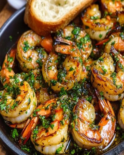 Chimichurri Shrimp Recipe: Quick, Flavorful Argentinian Dish Shrimp With Chimichurri Sauce, Surf And Turf Shrimp, Chimichurri Fish, Shrimp Chimichurri, Argentinian Recipes, Prawns Recipe, Argentinian Shrimp Recipe, Pescatarian Meal Plan, Chimichurri Shrimp