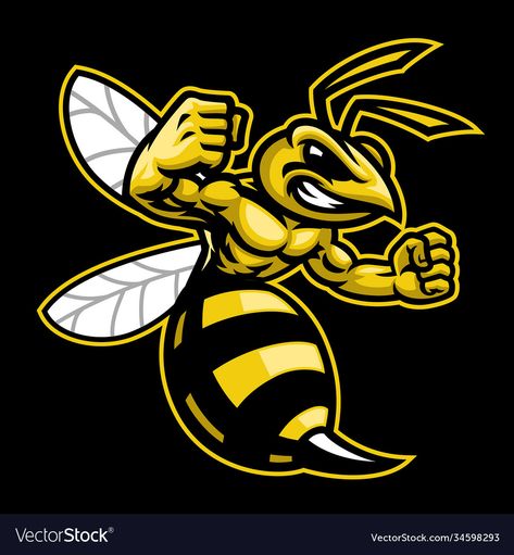 Alabama State University, Flag Painting, Sports Logo Design, Alabama State, Dog Vector, Bee Art, Sports Logos, Bee Design, Bee Theme