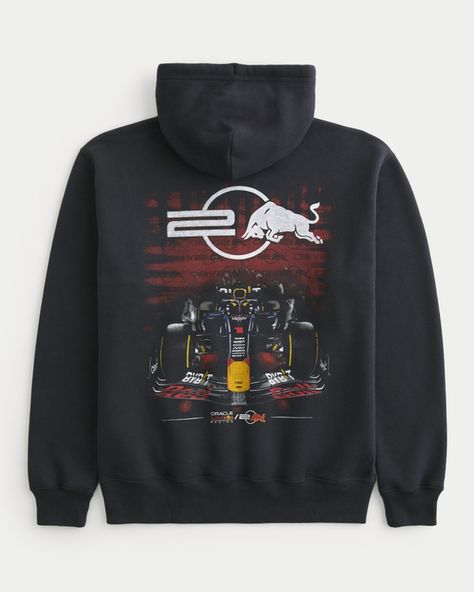 Men's Relaxed Oracle Red Bull Racing Graphic Hoodie | Men's Tops | HollisterCo.com Low Low, Men's Tops, Red Bull Racing, Low Iron, Logo Graphic, Graphic Hoodie, Red Bull, Fleece Hoodie, Graphic Hoodies