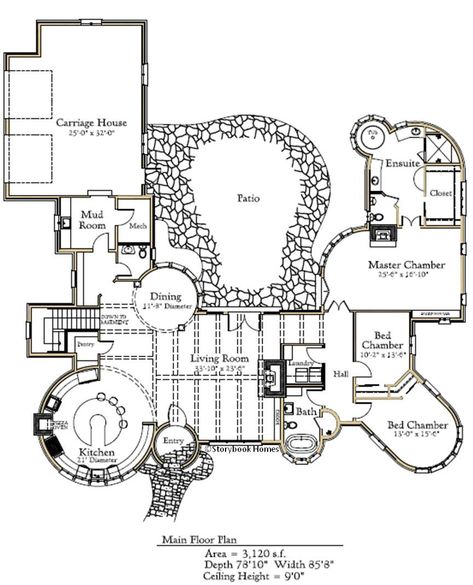 Storybook Home Interior, Storybook Homes Floor Plans, Storybook House Floor Plans, Fairytale Cottage Floor Plans Storybook Homes, Storybook Floor Plans, Weird Floor Plans, Unusual Floor Plans, Storybook House Plans Fairytale Cottage, Unusual House Plans Layout