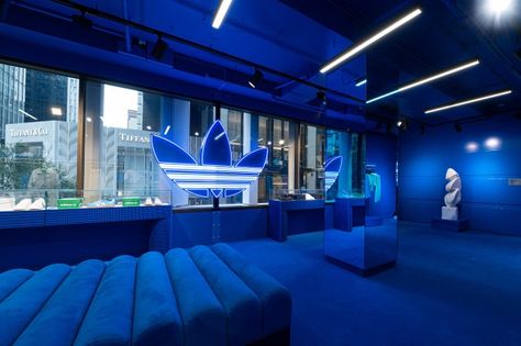 GALLERY: Inside Adidas' first Australian flagship - Ragtrader Retail Space Design, Retail Concepts, Store Display, Retail Interior, Blue Rooms, Store Interior, Retail Store, Brand Experience, Retail Space