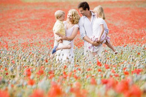 Family standing in poppy field smiling. Front view of family standing in poppy f , #AFF, #poppy, #field, #Family, #standing, #view #ad Field Family Pictures, Business Images, Flowers Poppy, Field Flowers, Spring Family, Monkey Business, Poppy Field, Ideas Family, Happy Words